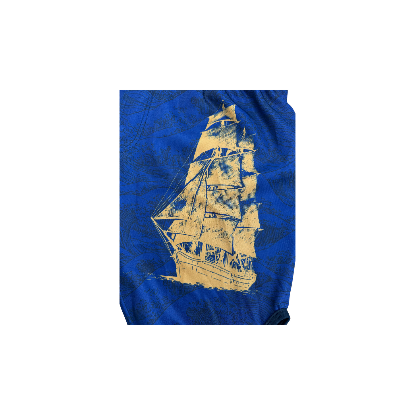 KIDS - BJJ Shorts - Armada First Voyage - Blue and Gold - No inner lining