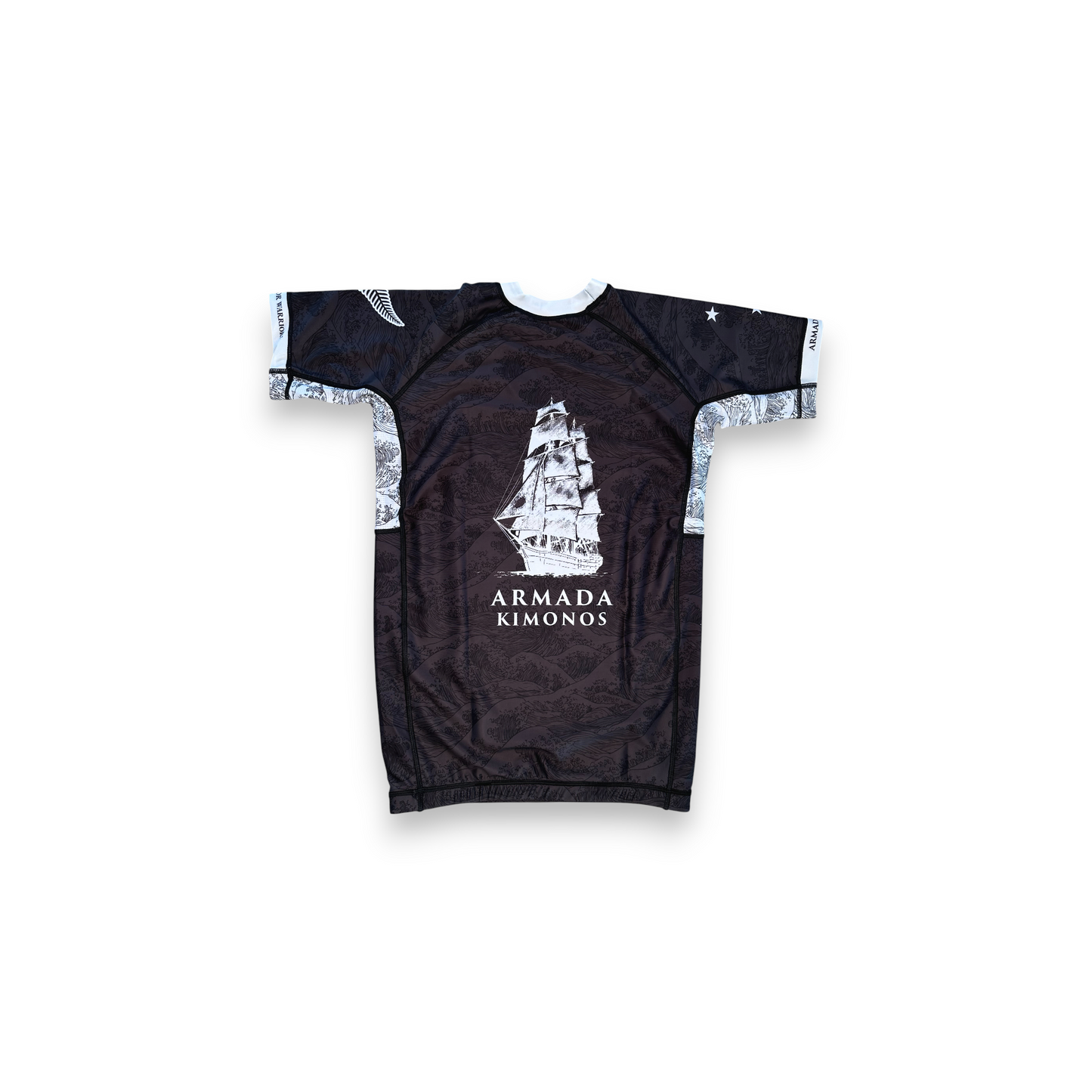 BJJ Rash Guard - Armada First Voyage  - Black and Gray