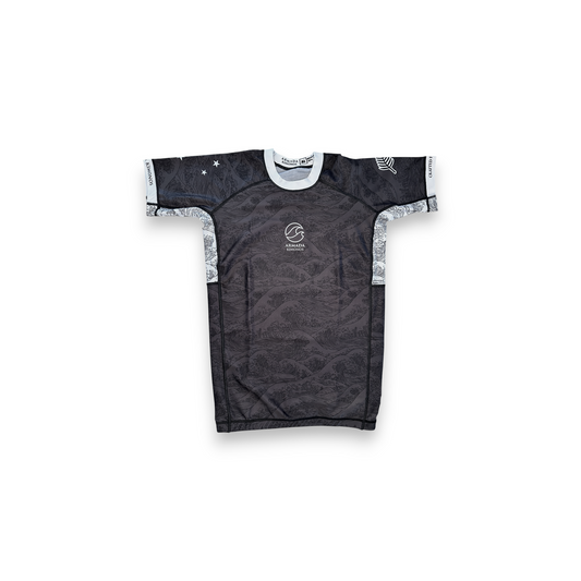 BJJ Rash Guard - Armada First Voyage  - Black and Gray