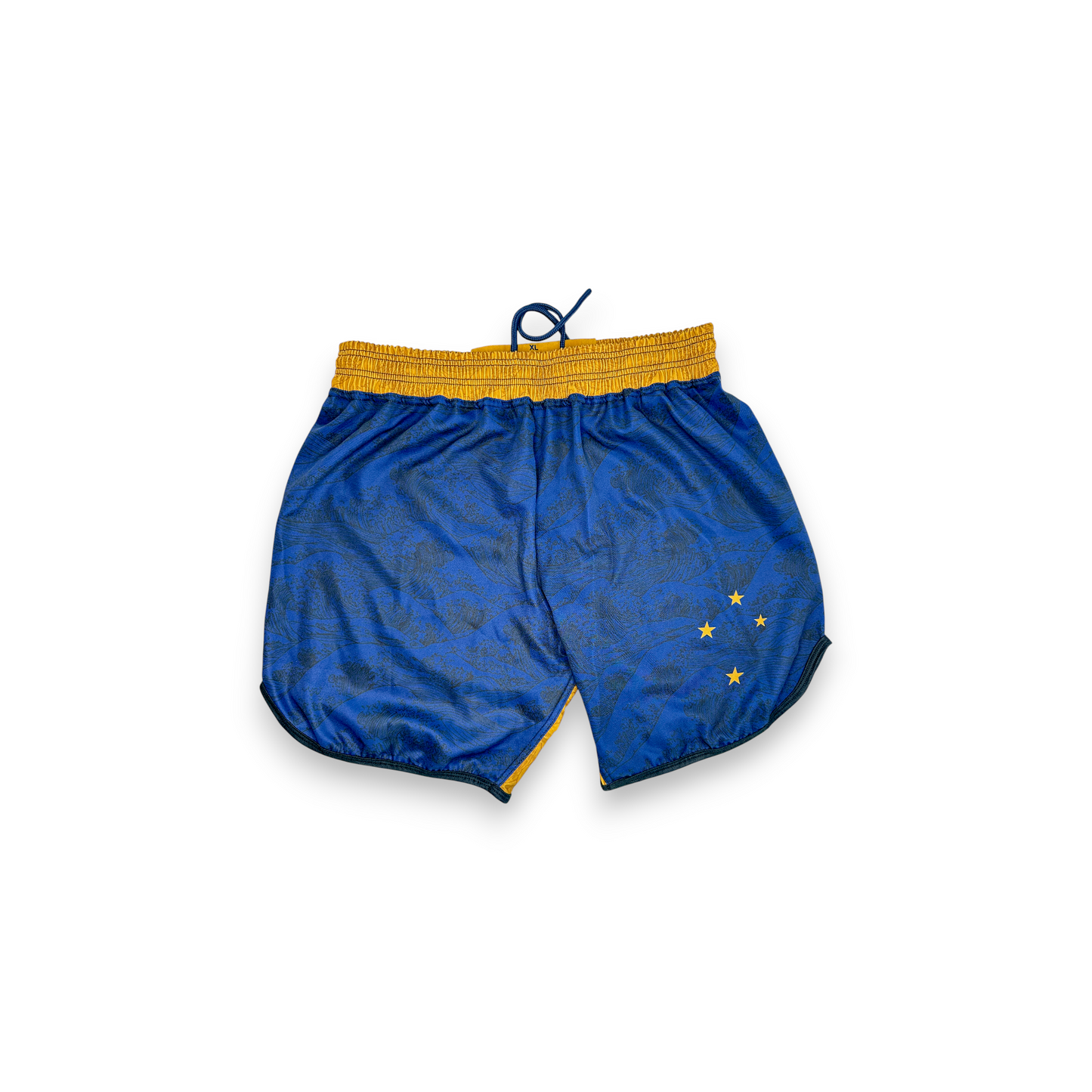 BJJ Shorts - Armada First Voyage  - Gold & Blue - Spandex inner lining
